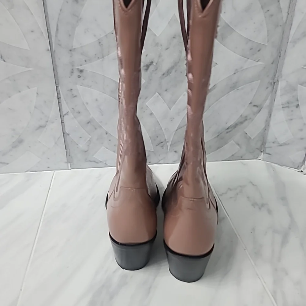 Jeffrey Campbell  Dagget Western Boots in pink rose sz 8 - Picture 5 of 8